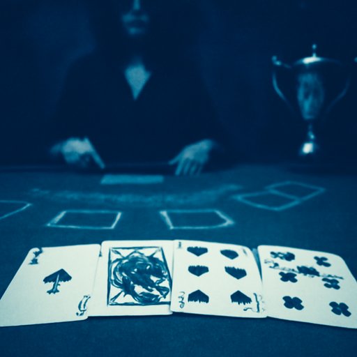 k66 blackjack cards on green table